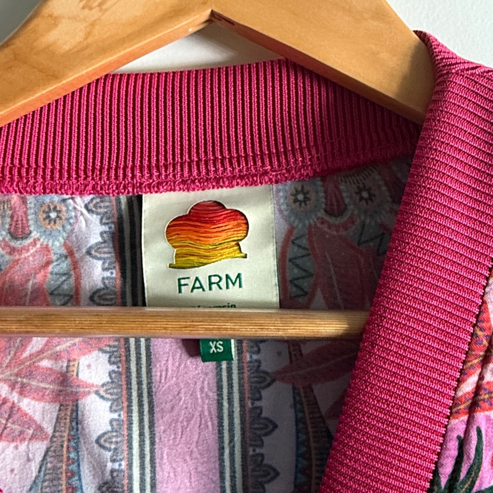 FARM Rio macaw scarf cardigan NWOT - Picture 5 of 10